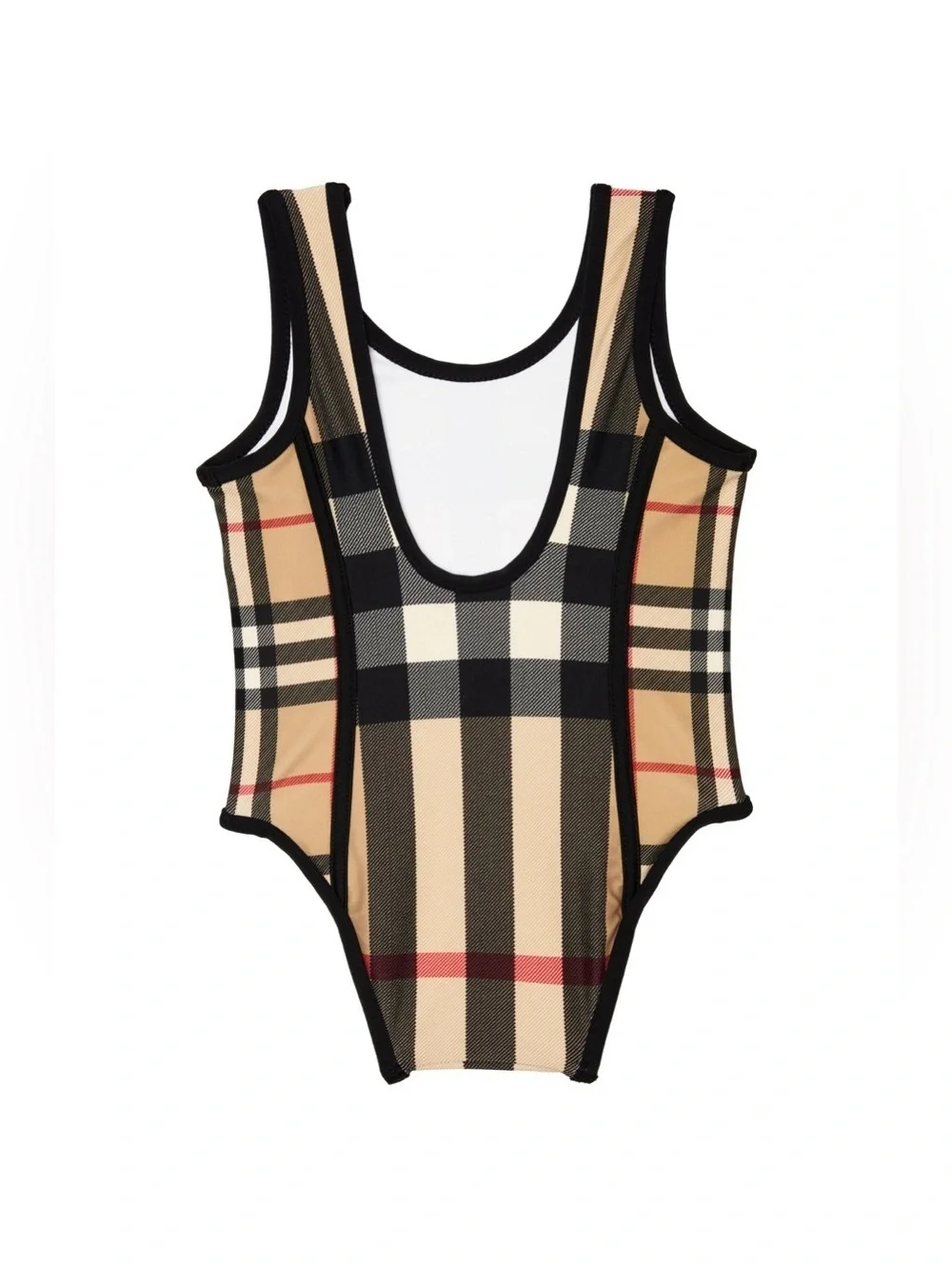 BURBERRY Kids Mini Nigella One Piece Swimsuit, Archive Beige Check, Size 12M NWT